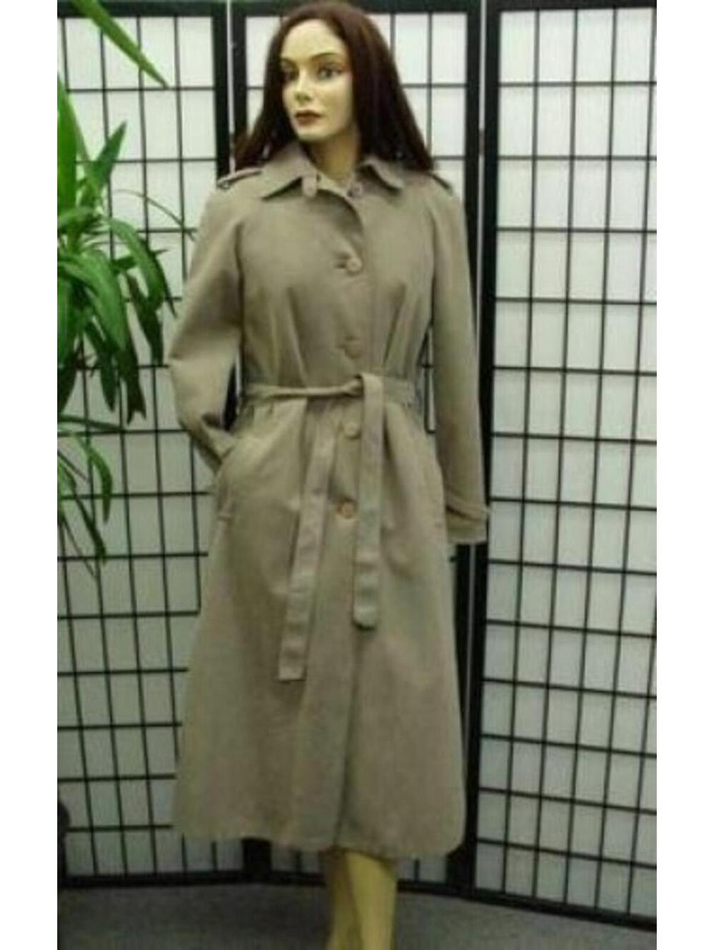 PRE-OWNED MUSKRAT FUR LINED SUEDE COAT WOMEN SZ 4